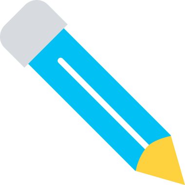 Düz tasarım kalem vektör illüstrasyonu