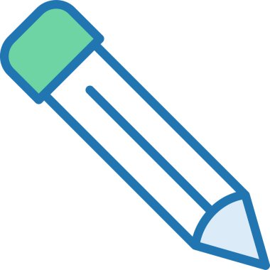 Düz tasarım kalem vektör illüstrasyonu