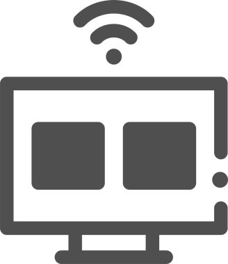 Akıllı TV 'nin minimalist vektör illüstrasyonu