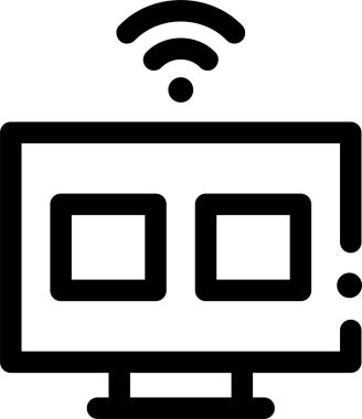 Akıllı TV 'nin minimalist vektör illüstrasyonu