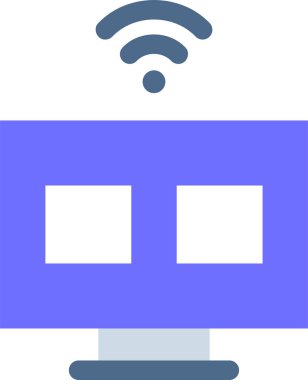 Akıllı TV 'nin minimalist vektör illüstrasyonu