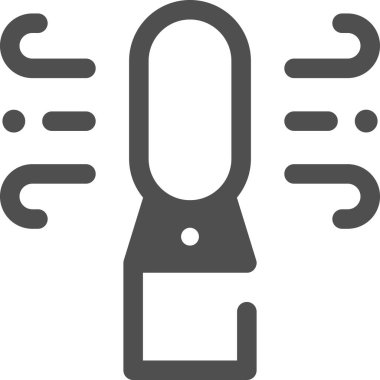 Hava temizleyicisinin minimalist vektör illüstrasyonu