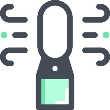 Hava temizleyicisinin minimalist vektör illüstrasyonu