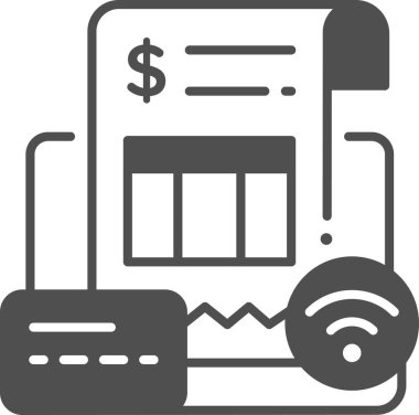 Ödeme faturasının minimalist vektör illüstrasyonu