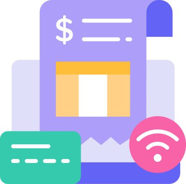 Ödeme faturasının minimalist vektör illüstrasyonu