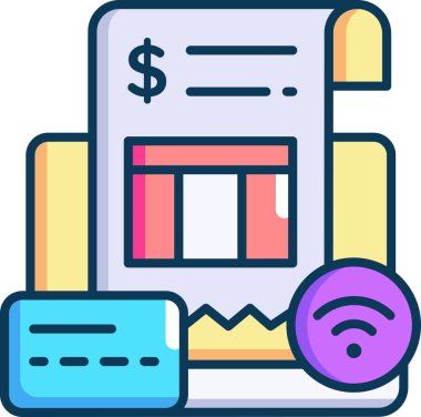 Ödeme faturasının minimalist vektör illüstrasyonu