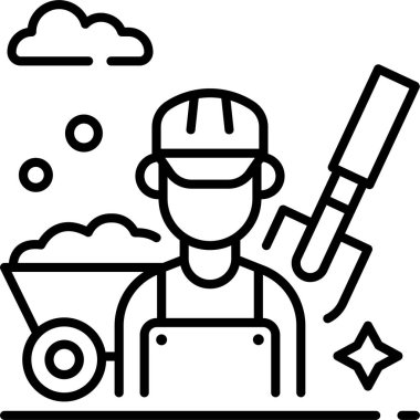 Temizlik işinin minimalist vektör çizimi