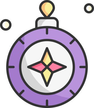 Nagivation pusulasının minimalist vektör illüstrasyonu