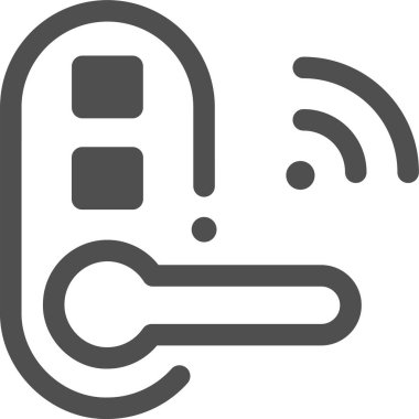 Smar kapı kilidinin minimalist vektör illüstrasyonu