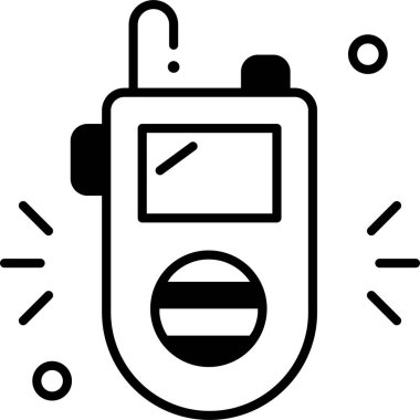 Telsizin minimalist vektör çizimi