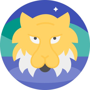 Kaplan hayvanının minimalist vektör çizimi