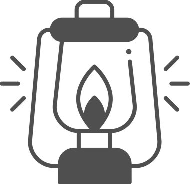 Gaz lambasının minimalist vektör illüstrasyonu