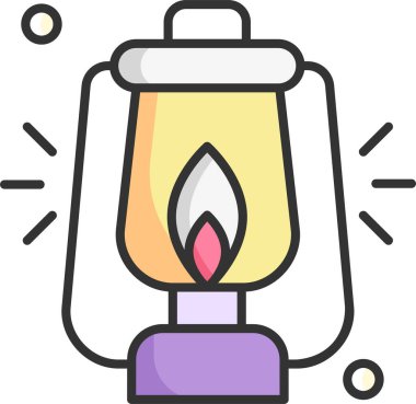 Gaz lambasının minimalist vektör illüstrasyonu