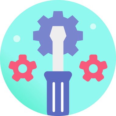 Tornavida aracının minimalist vektör çizimi