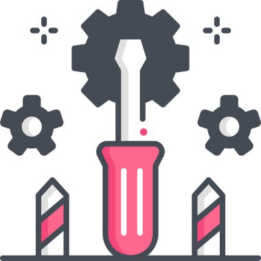 Tornavida aracının minimalist vektör çizimi