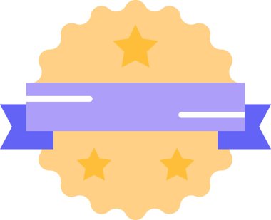 Minimalist vektör illüstrasyonu, üç yıldız etiketi