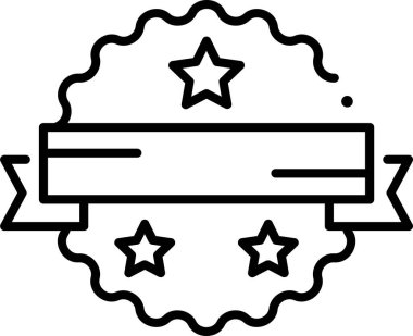 Minimalist vektör illüstrasyonu, üç yıldız etiketi