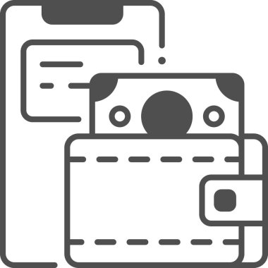 Minimalist vektör illüstrasyonu, ödeme kavramı 