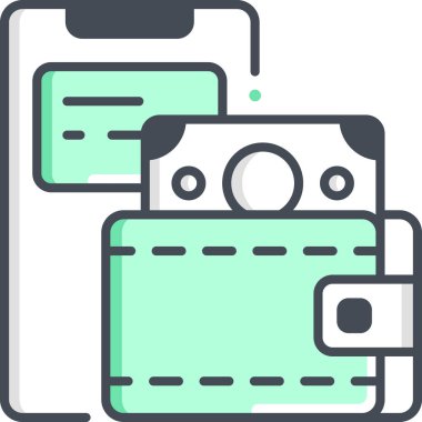 Minimalist vektör illüstrasyonu, ödeme kavramı 