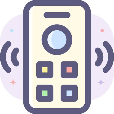 minimalist vektör illüstrasyonu, uzaktan denetleyici