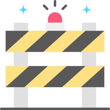 Minimalist vektör illüstrasyonu, yol engelleyici