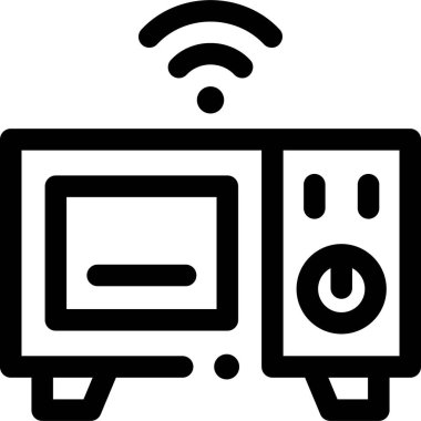 Mikrodalga fırının minimalist vektör çizimi