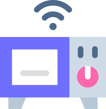 Mikrodalga fırının minimalist vektör çizimi