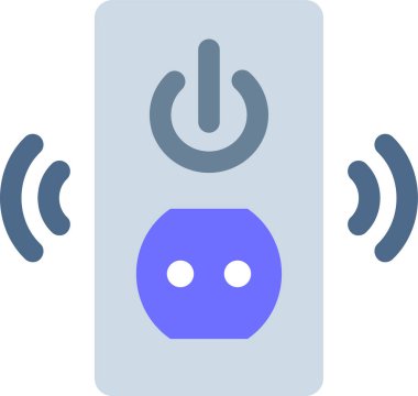 Güç soketinin minimalist çizgi film çizimi