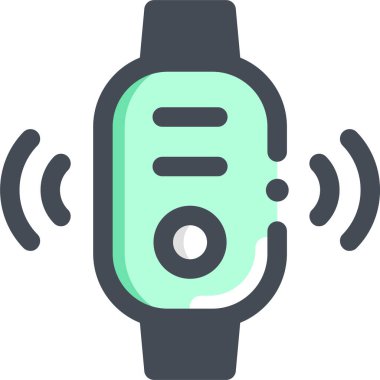 Akıllı saatin minimalist çizgi film çizimi