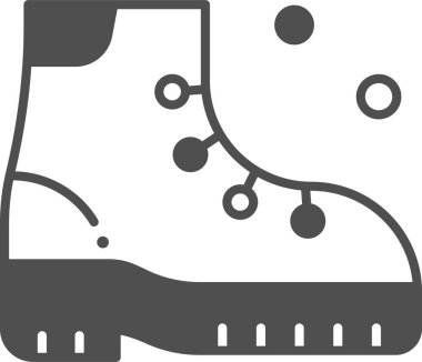 Bir çizmenin minimalist çizgi film çizimi