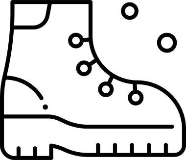 Bir çizmenin minimalist çizgi film çizimi