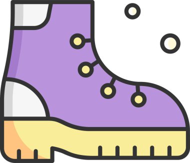 Bir çizmenin minimalist çizgi film çizimi