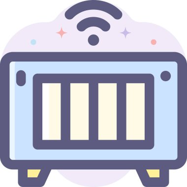 Oda ısıtıcısının minimalist vektör illüstrasyonu