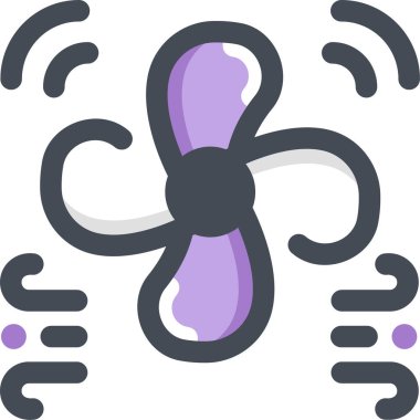 Hava vantilatörünün minimalist karikatür çizimi