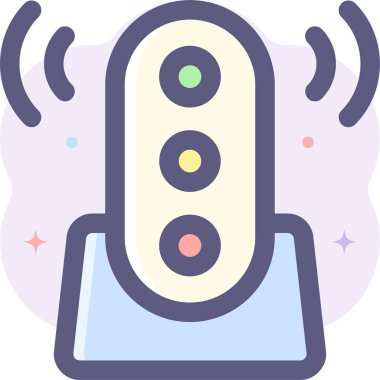 Kablosuz anahtarın minimalist çizgi film çizimi