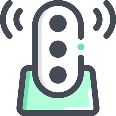 Kablosuz anahtarın minimalist çizgi film çizimi