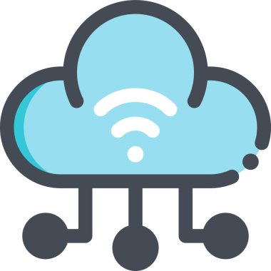 minimalist karikatür çizimi, bulut hesaplama