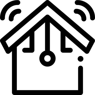 Minimalist karikatür çizimi, ev otomasyonu