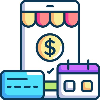 asgari vektör illüstrasyonu, üyelik ödeme kavramı