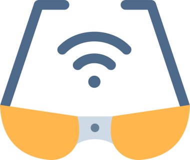 Casus kamera gözlüklerinin minimalist karikatür çizimi