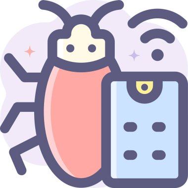 Hata ile haşere reddedicinin minimalist vektör çizimi