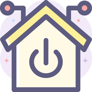 Akıllı Ev 'in minimalist çizgi film çizimi