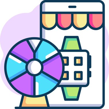 Web sitesi sayfasında akıllı saatin minimalist vektör illüstrasyonuName