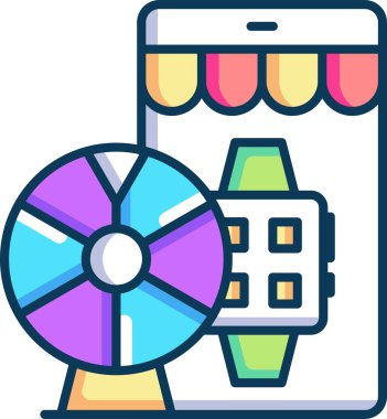 Web sitesi sayfasında akıllı saatin minimalist vektör illüstrasyonuName