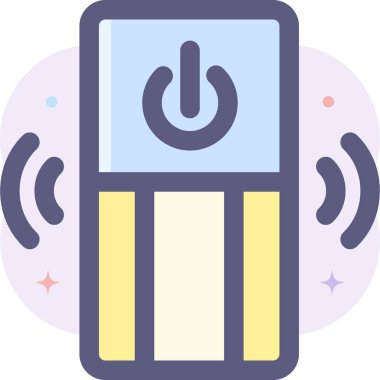 Uzaktan denetleyicinin minimalist vektör çizimi