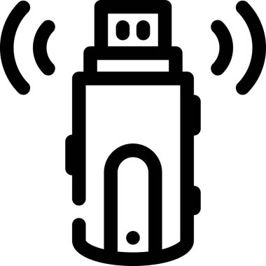 usb sürücüsünün minimalist karikatür çizimi