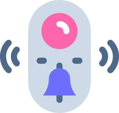 Kapı zilinin minimalist vektör illüstrasyonu