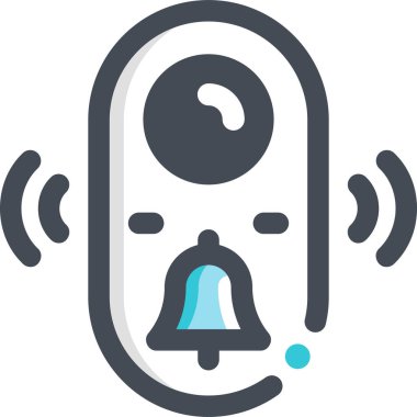 Kapı zilinin minimalist vektör illüstrasyonu