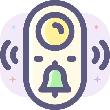 Kapı zilinin minimalist vektör illüstrasyonu