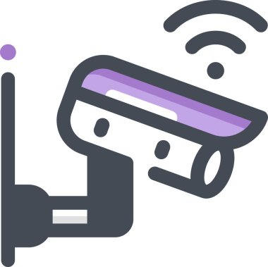 CCTV kamerasının minimalist karikatür çizimi